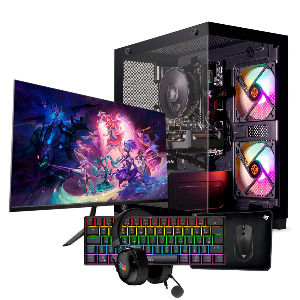 PC Gamer Completo Pichau Fenrir III, AMD Ryzen 5 5500, Radeon RX