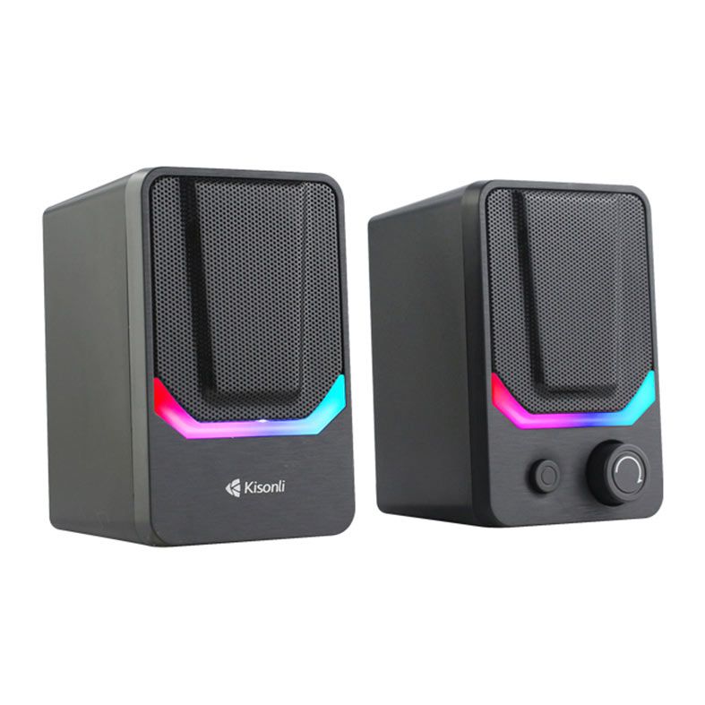 PRE VENDA - Caixa de Som Kisonli Pulseforge X31, 6W, P2/USB, Preta, RGB, PCF-X31-BK