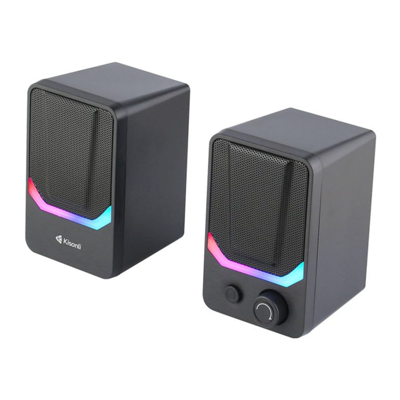 PRE VENDA - Caixa de Som Kisonli Pulseforge X31, 6W, P2/USB, Preta, RGB, PCF-X31-BK