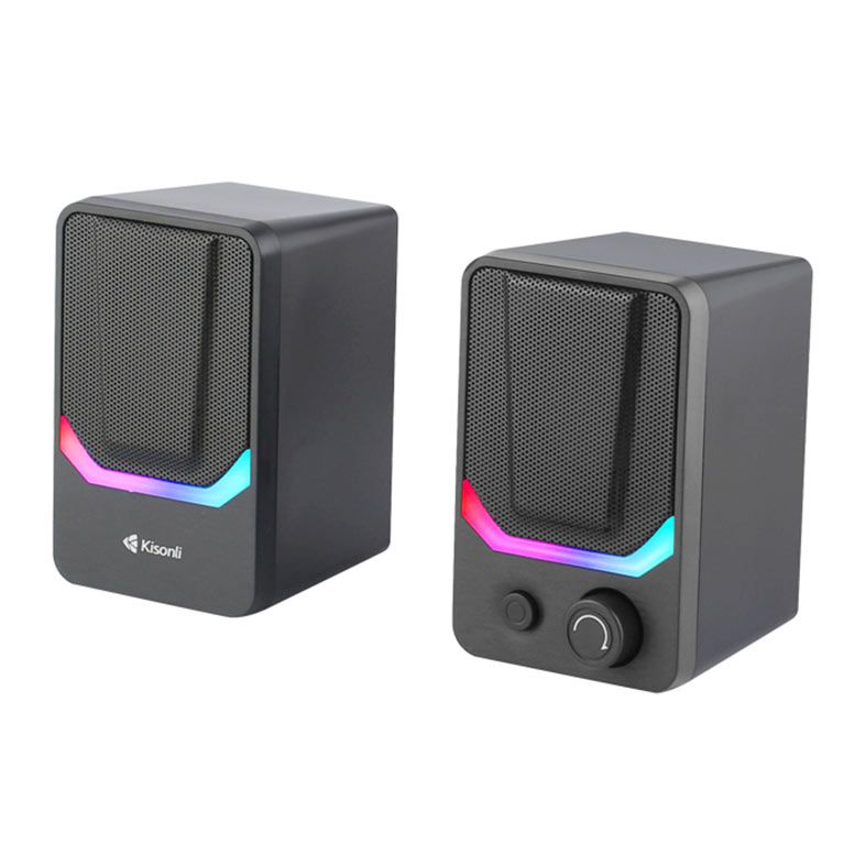 PRE VENDA - Caixa de Som Kisonli Pulseforge X31, 6W, P2/USB, Preta, RGB, PCF-X31-BK
