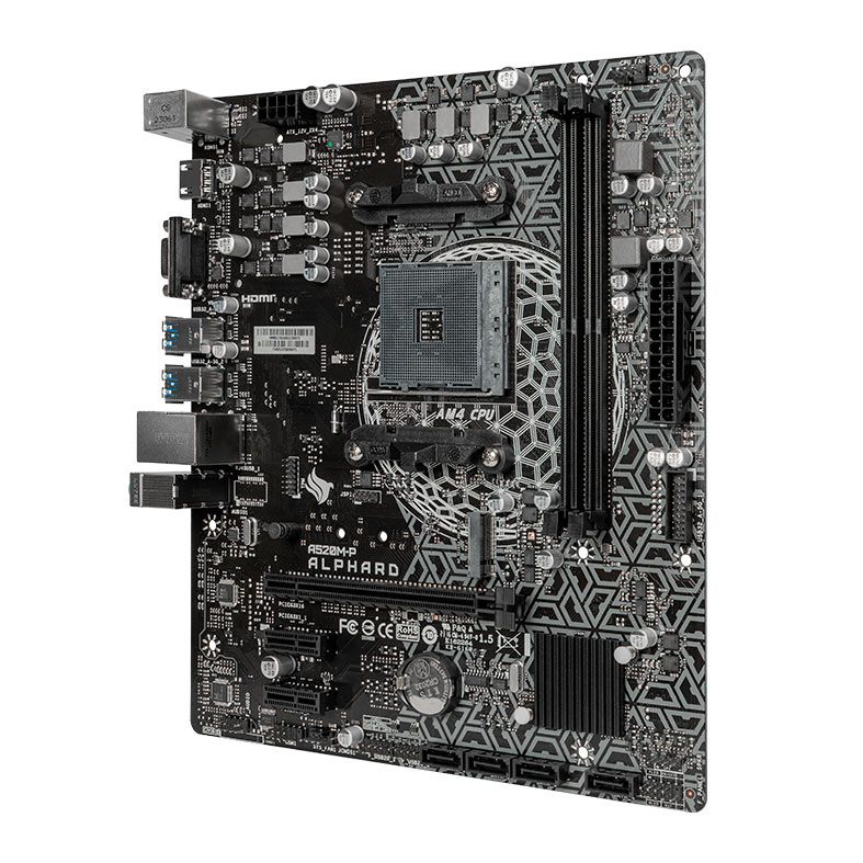 Placa Mae Pichau Alphard A520M-P, DDR4, Socket AM4, Chipset AMD A520, PCH-ALPDA520M-P
