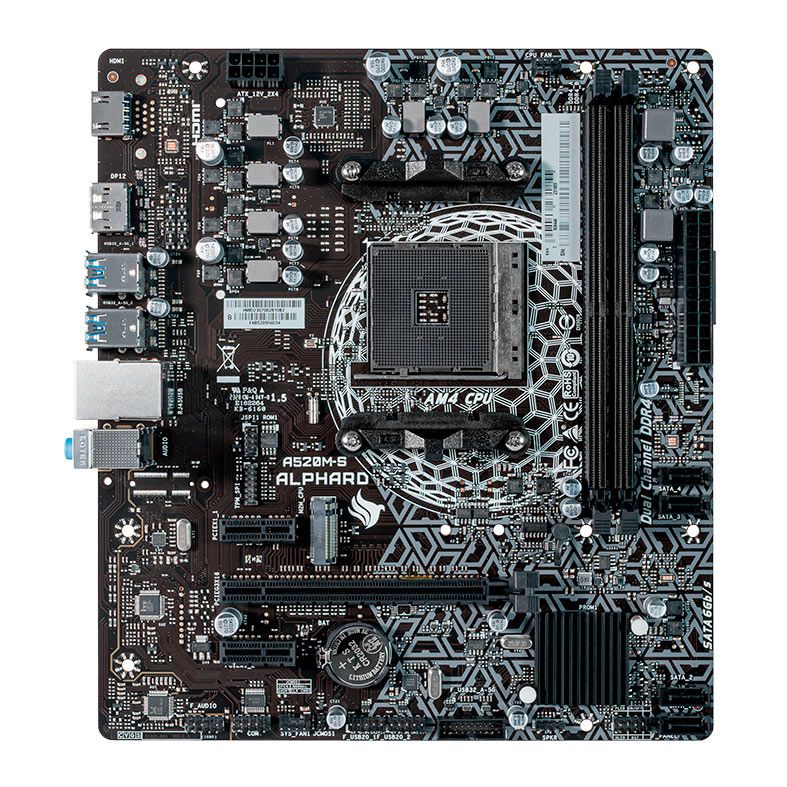 Placa Mae Pichau Alphard A520M-S, DDR4, M-ATX, Socket AM4, Chipset AMD A520, PCH-ALPDA520M-S
