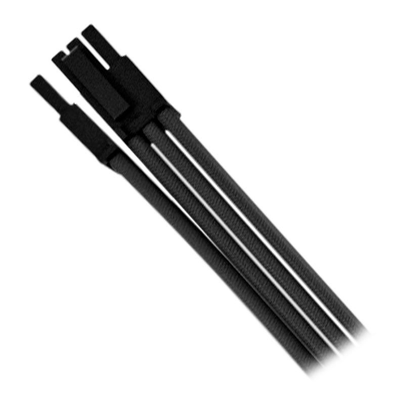 Kit Cabo Sleeved Premium Pichau CS115, 1x 24P, 1x 4+4P, 3x 6+2P, 300mm, Preto, PCH-CS115-BLK
