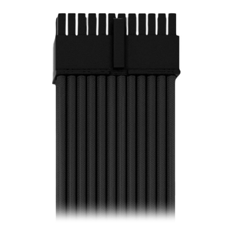 Kit Cabo Sleeved Premium Pichau CS115, 1x 24P, 1x 4+4P, 3x 6+2P, 300mm, Preto, PCH-CS115-BLK