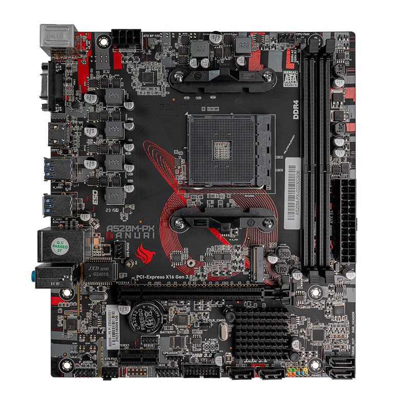 Placa Mae Pichau Danuri A520M-PX, DDR4, Socket AM4, M-ATX, Chipset AMD A520, PCH-DNRA520M-PX