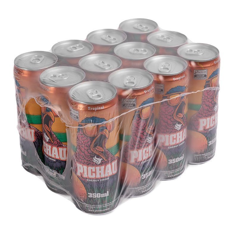 Pack Energetico Pichau Tropical, 350ml, Com Acucar, Com 12 unidades
