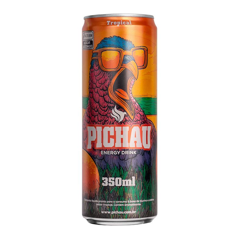 Pack Energetico Pichau Tropical, 350ml, Com Acucar, Com 48 unidades