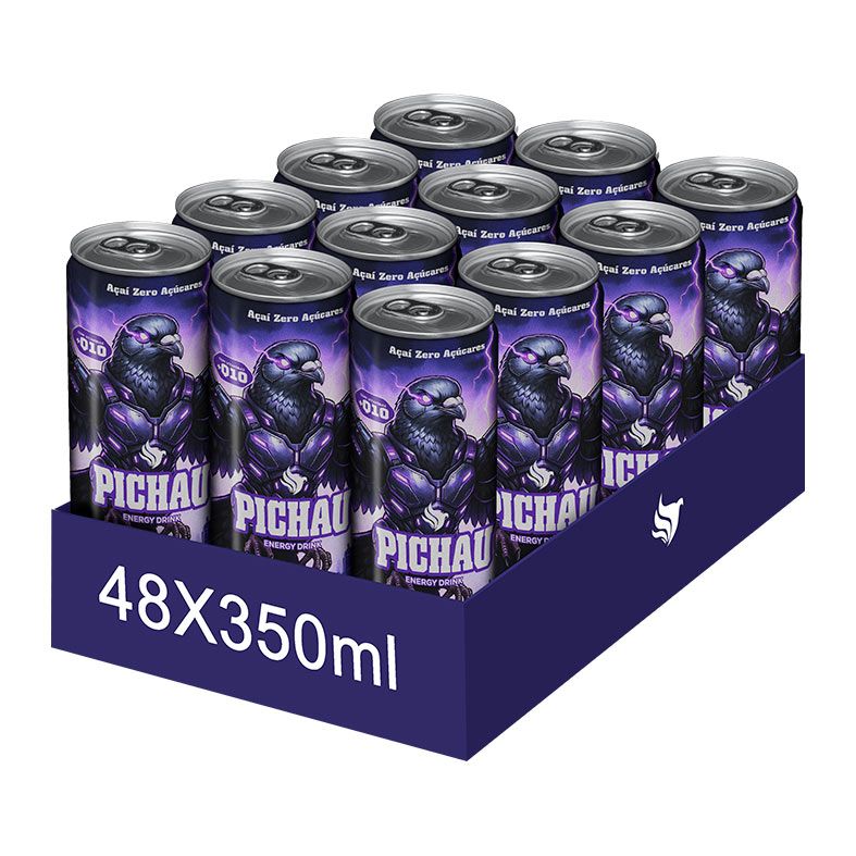 Pack Energetico Pichau Açai Zero, 350ml, Com 48 unidades