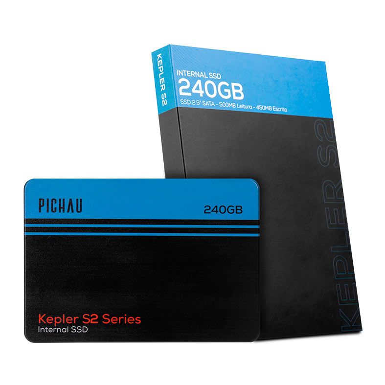 SSD Pichau Kepler S2, 240GB, Sata III 6GB/s, Leitura 500 MB/s, Gravacao 450 MB/s, PCH-KPLSATAS2-240