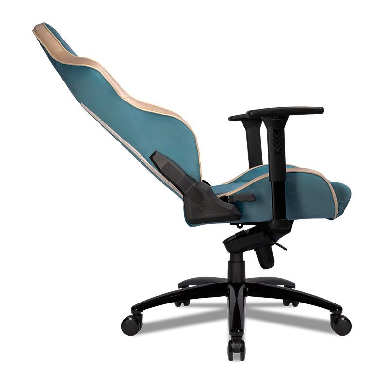 Cadeira Gamer Pichau Omega S, Espuma Moldada, Braco 3D, Azul e Creme, PCH-OMGS-BWT