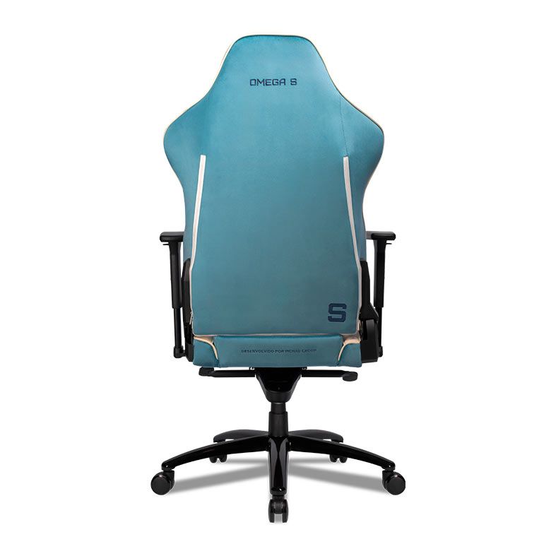 Cadeira Gamer Pichau Omega S, Espuma Moldada, Braco 3D, Azul e Creme, PCH-OMGS-BWT