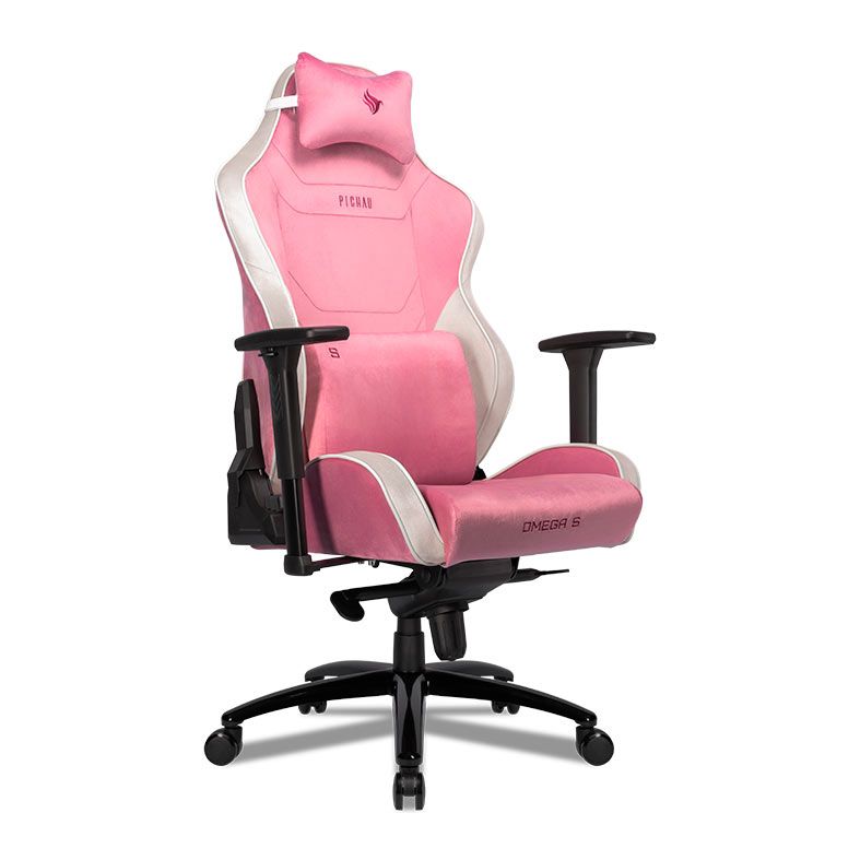 Cadeira Gamer Pichau Omega S, Espuma Moldada, Braco 3D, Rosa e Creme, PCH-OMGS-PWT
