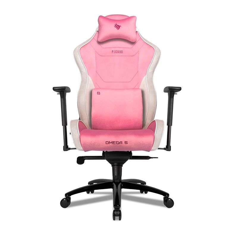 Cadeira Gamer Pichau Omega S, Espuma Moldada, Braco 3D, Rosa e Creme, PCH-OMGS-PWT