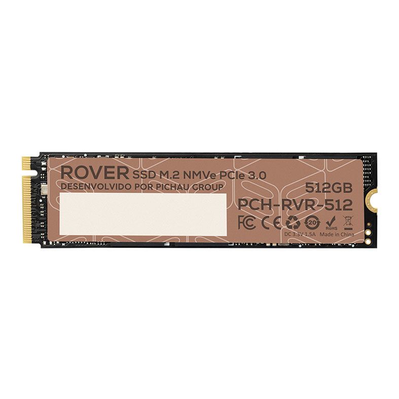 SSD Pichau Rover, 512GB, M.2 2280, PCIe NVMe, Leitura 3500 MB/s, Gravacao 1800 MB/s, PCH-RVR-512