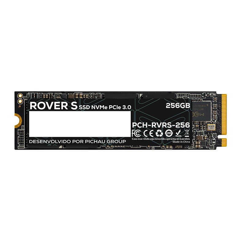 SSD Pichau Rover S, 256GB, M.2 2280, PCIe NVMe, Leitura 3200MB/s, Gravacao 2700MB/s, PCH-RVRS-256