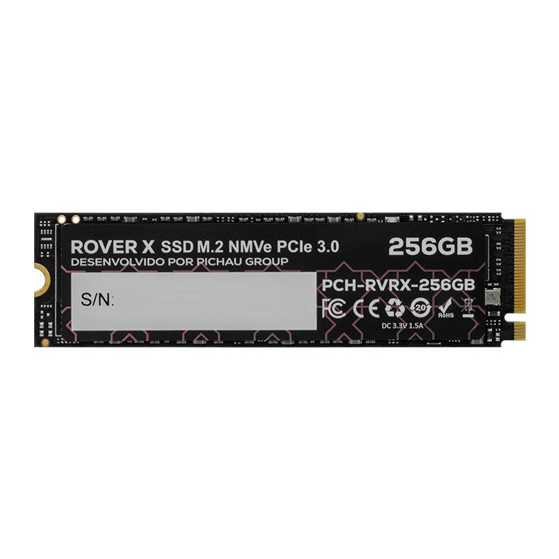 SSD Pichau Rover X, 256GB, M.2 2280, PCIe NVMe, Leitura 3100MB/s, Gravacao 1150MB/s, PCH-RVRX-256GB