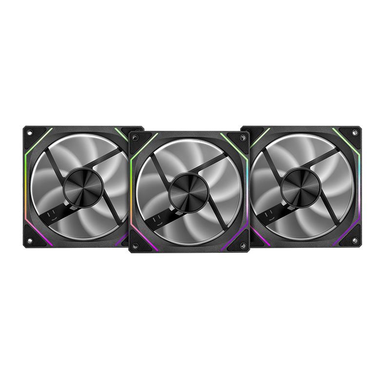 Kit Ventoinhas Pichau Ventus NX Reverse, ARGB, 3x120mm, Preto, PCH-VTNXR3-BK01