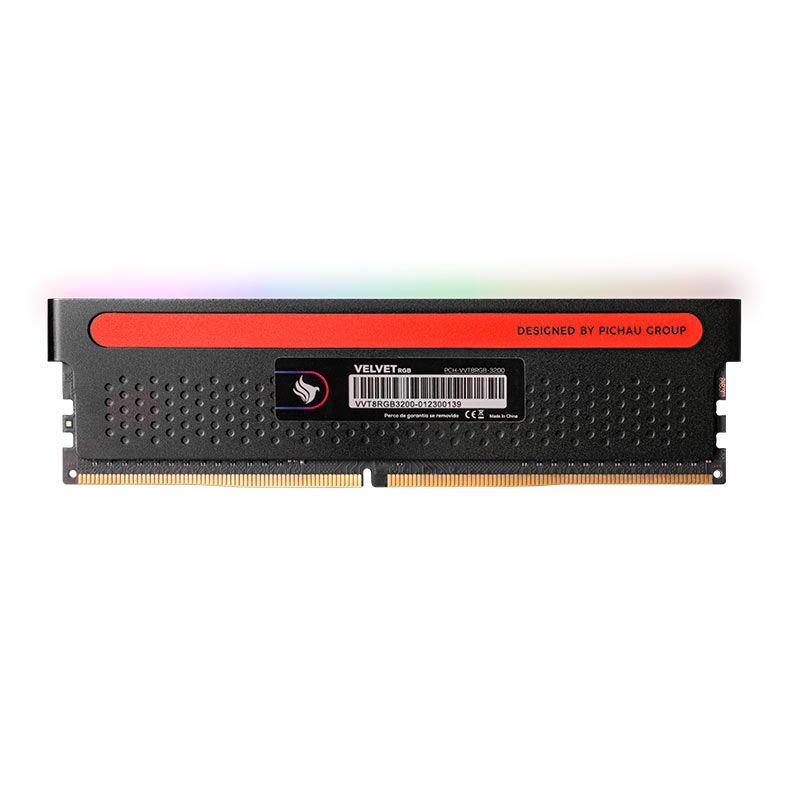 Memoria Pichau Velvet, RGB, 8GB (1x8GB), DDR4, 3200MHz, C22, PCH-VVT8RGB-3200