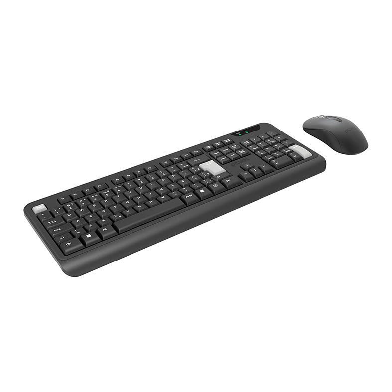 Kit Teclado e Mouse PcYes! Confort, Wireless, ABNT2, 1200DPI, Preto, PCOCWAB-108070