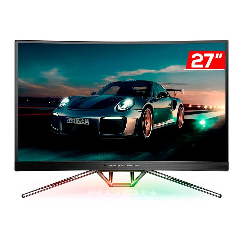 Monitor Gamer AOC Agon Porsche Design, 27 Pol, VA, QHD, 0.5ms, 240Hz, FreeSync Premium, PD27