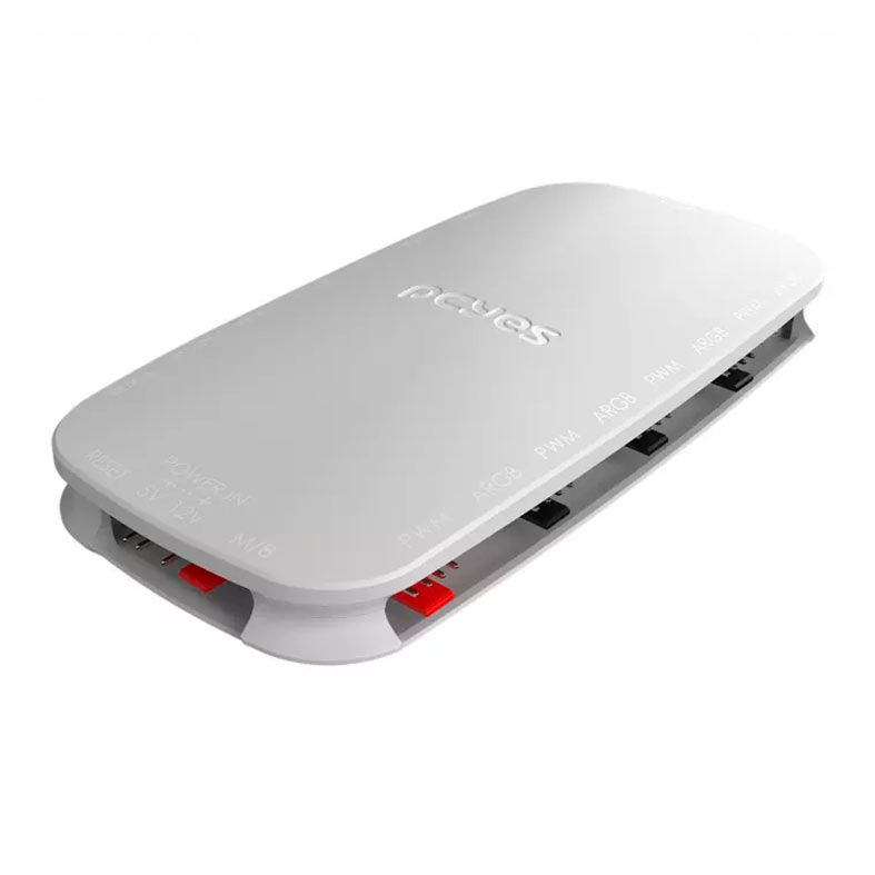 Controladora Pcyes Light Core, 9 Portas PWM+ARGB, Branco, PELC9PGBR