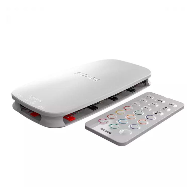 Controladora Pcyes Light Core, 9 Portas PWM+ARGB, Branco, PELC9PGBR