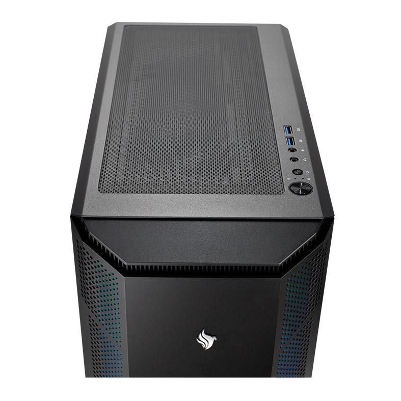 Gabinete Gamer Pichau Alcor Lateral De Vidro Preto, PG-ACR-BL01