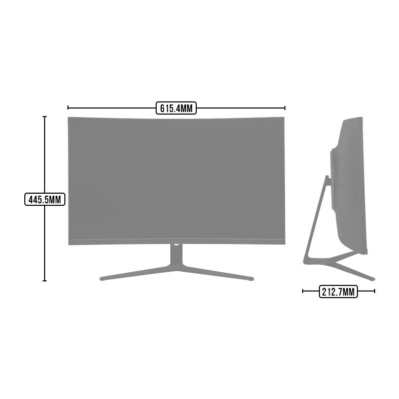 Monitor Gamer Pichau Athen V Pol Va Curvo Full Hd Ms Hz Freesync Hdmi Dp Pg