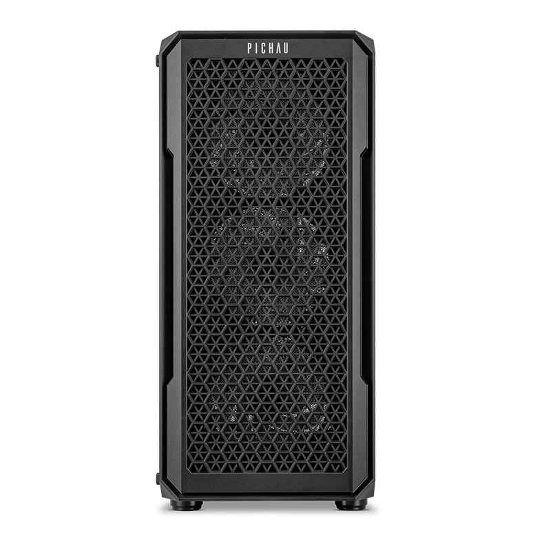 Gabinete Gamer Pichau Apus Black, Mid-Tower, Lateral de Vidro Temperado, Com 3 Fans, Preto, PG-APS-BLK01