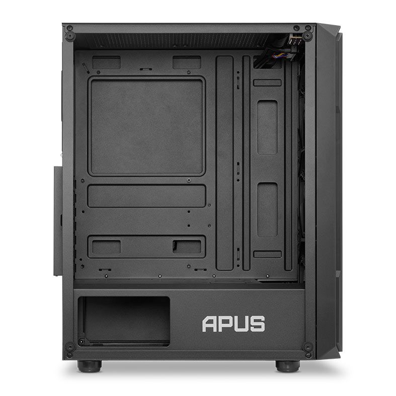 Gabinete Gamer Pichau Apus RGB, Mid-Tower, Lateral de Vidro Temperado, Com 3 Fans, Preto, PG-APS-RGB01