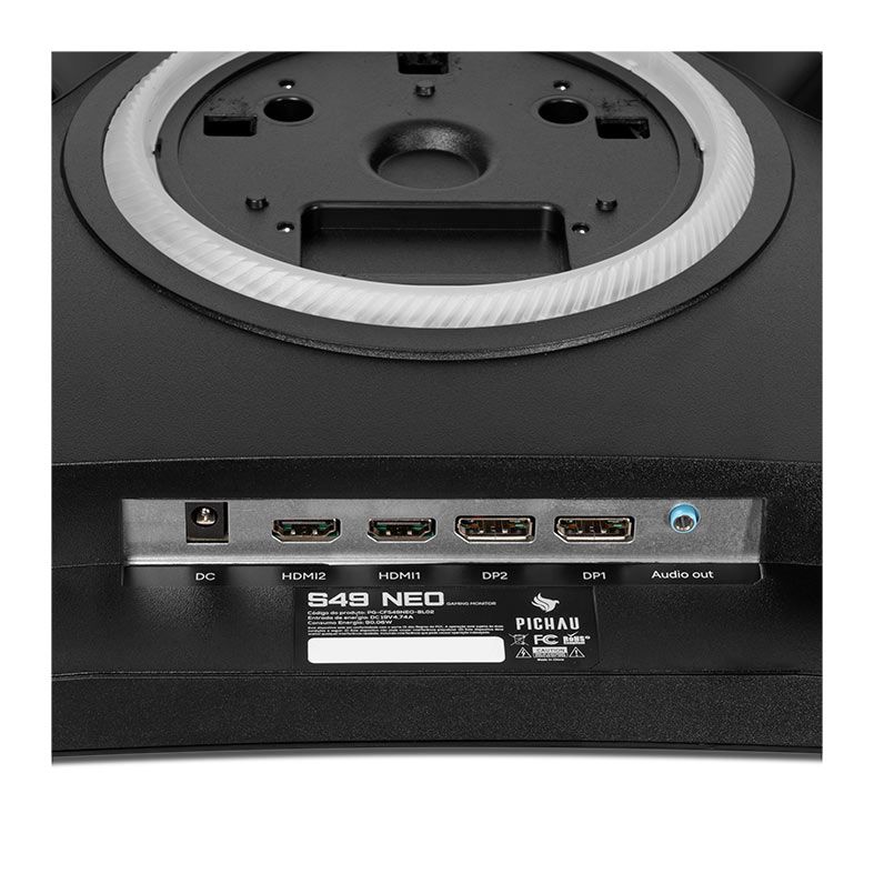 Monitor Gamer Pichau Cepheus S49 Neo, 49 Pol, VA, Curvo, DQHD, 1ms, 120Hz, HDMI/DP, PG-CFS49NEO-BL02