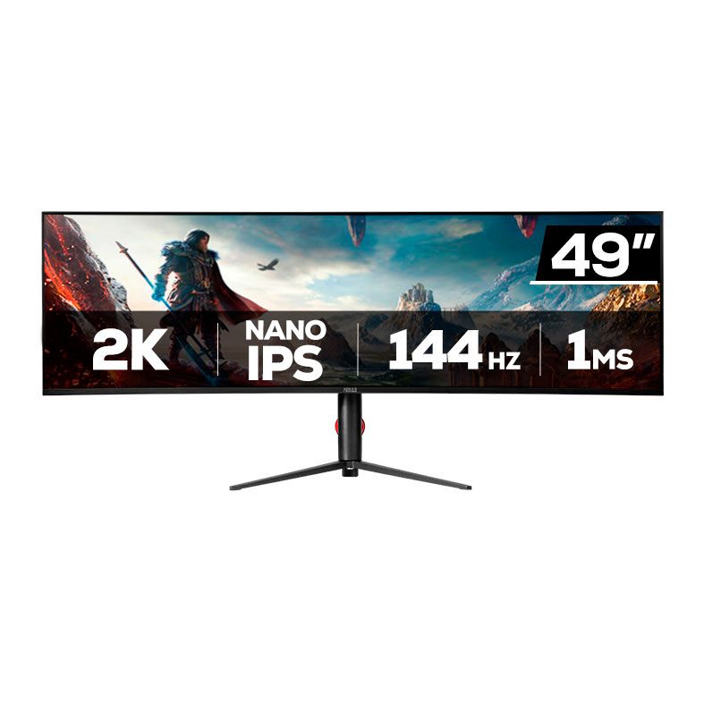 Monitor Gamer Pichau Cepheus Fuse VPRO49 Ultra, 49 Pol, Nano IPS, Curvo, 2K, 1ms, 144Hz, FreeSync, HDMI/DP, PG-CFVFS49U-BL01