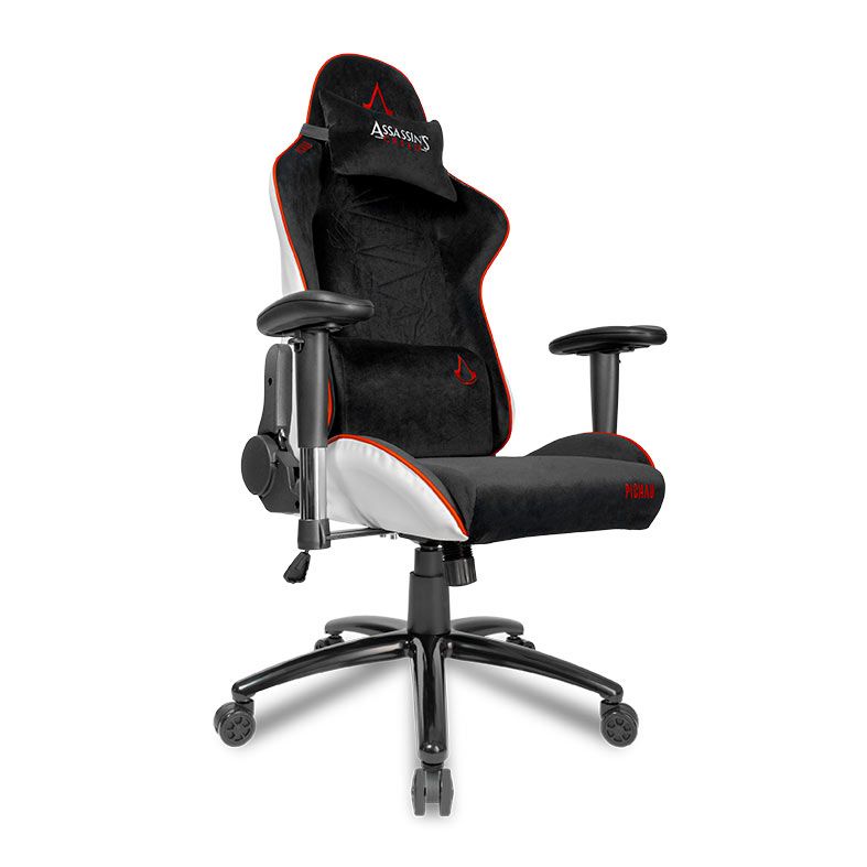 Cadeira Gamer Pichau Donek S Assassins Creed Legacy, Espuma Moldada, Preto e Vermelho, PG-DNKS-ASC