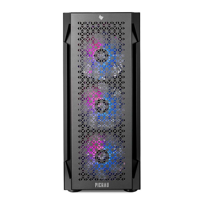 Gabinete Gamer Pichau Gaia, RGB, Mid-Tower, Lateral de Vidro, Com 4 Fans, Preto, PG-GAIA-RGB01