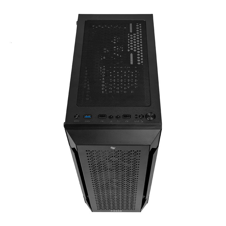 Gabinete Gamer Pichau Gaia, RGB, Mid-Tower, Lateral de Vidro, Com 4 Fans, Preto, PG-GAIA-RGB01