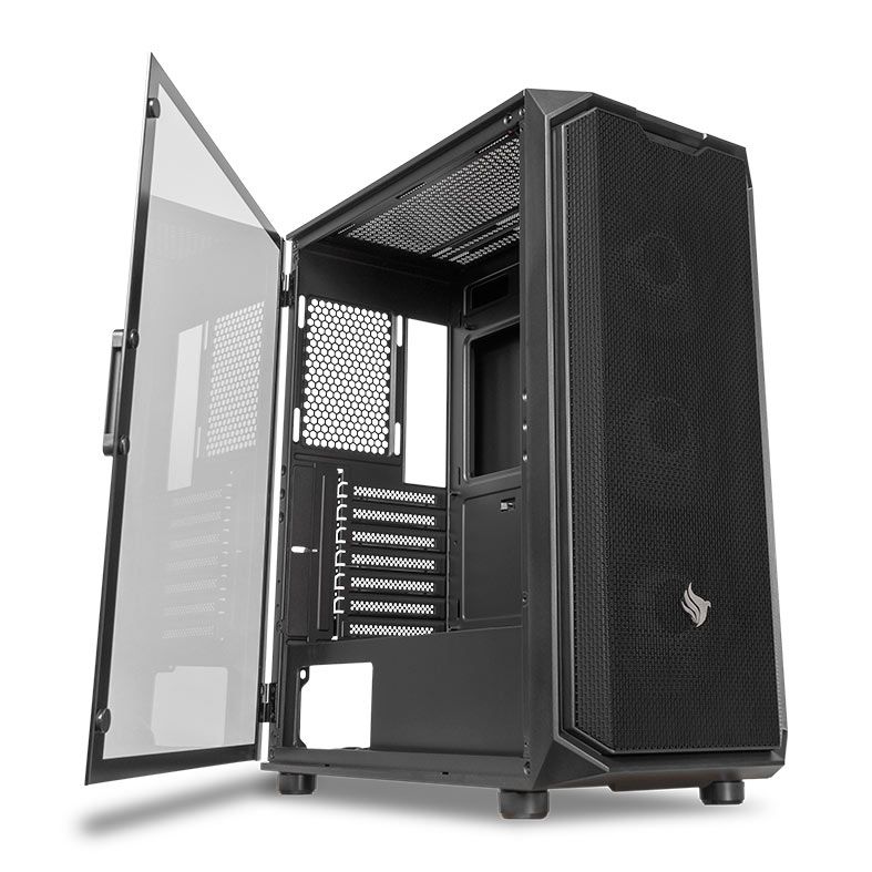 Gabinete Gamer Pichau Gadit L, Mid-Tower, Lateral de Vidro, Com 3 Fans, Preto, PG-GDLBK-PT01