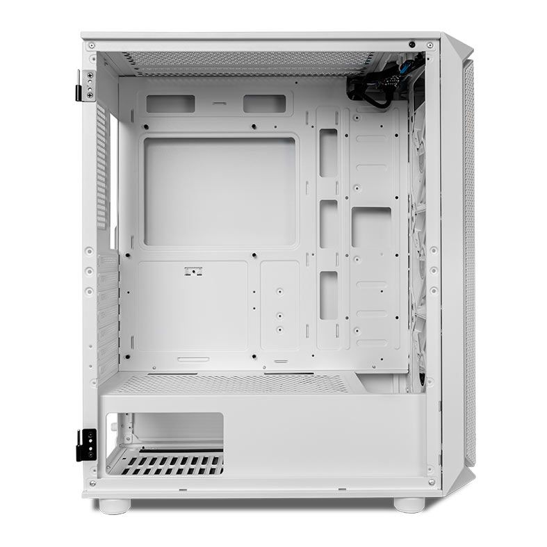 Gabinete Gamer Pichau Gadit L, ARGB, Mid-Tower, Lateral de Vidro, Com 3 Fans, Branco, PG-GDLWH-ARGB01