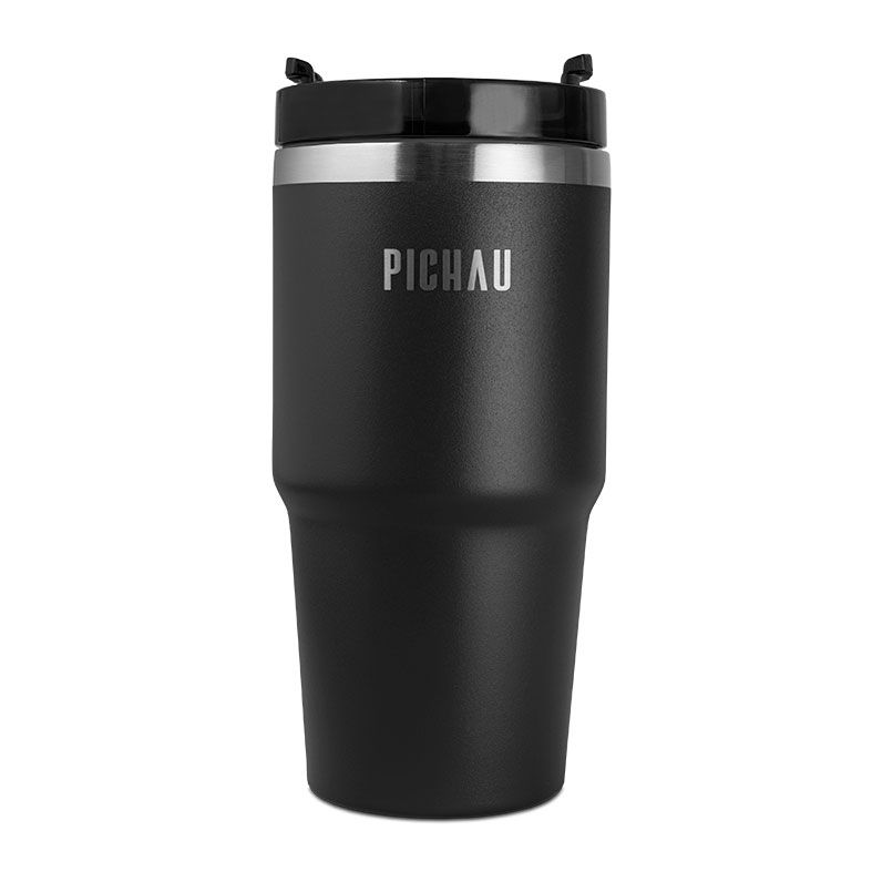 Copo Termico Pichau HR120, 600ml, Com Canudo, Preto, PG-HR120-BL01