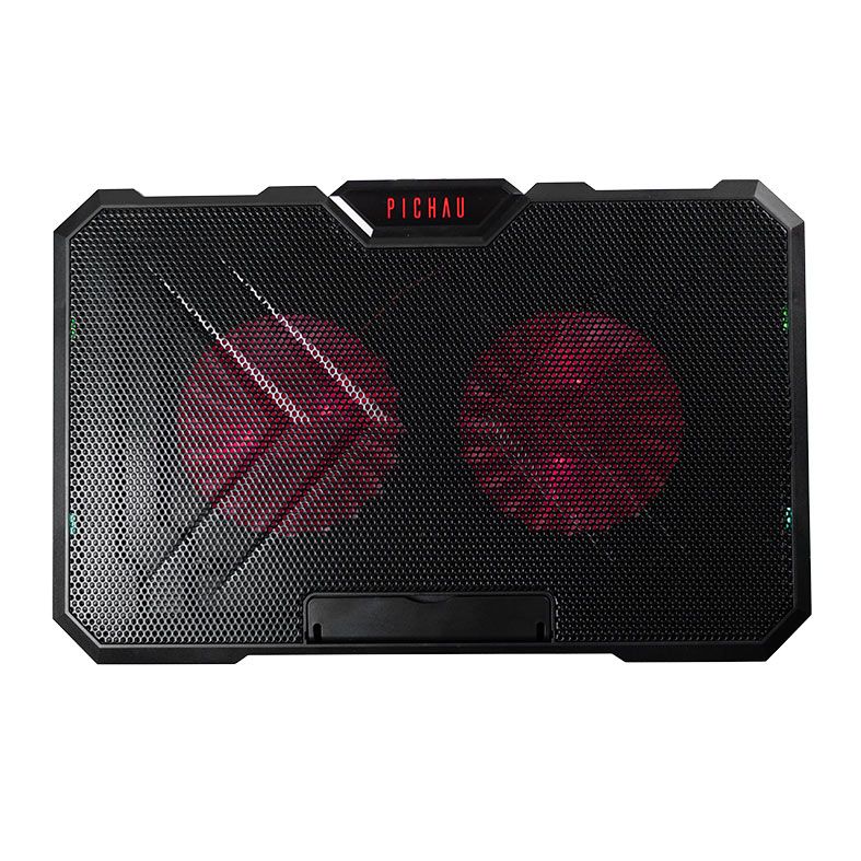 Base Para Notebook Pichau Harvey Dual Fan, RGB, Preto, PG-HRY-RGB01