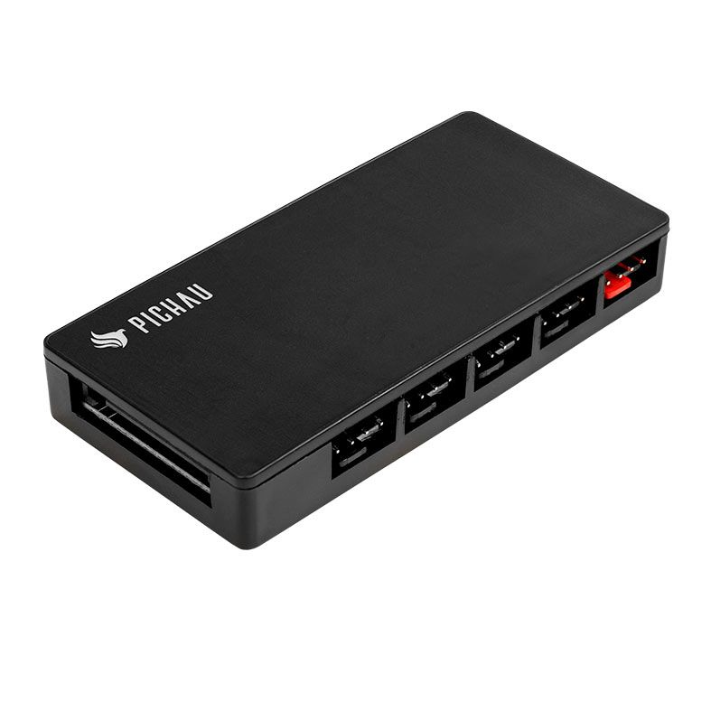 Controlador PWM Pichau Feather P1, 10 Portas 12v, Preto, PG-HUBP1-BLK