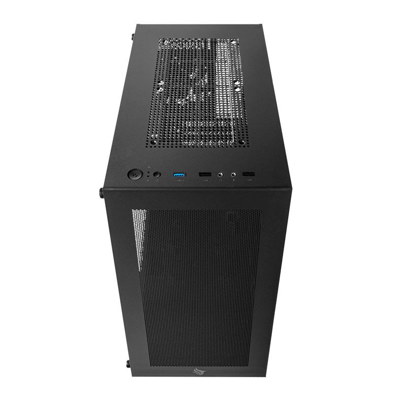 Gabinete Gamer Pichau HX300M Glass, Mid-tower, Lateral de Vidro, Preto, PG-HX3-BKM01