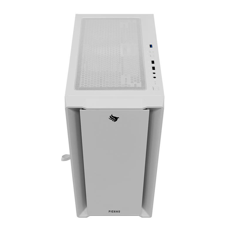 Gabinete Gamer Pichau HX550 W, Mid-Tower, Lateral de Vidro, Com 3 Fans, Branco, PG-HX55-WT01