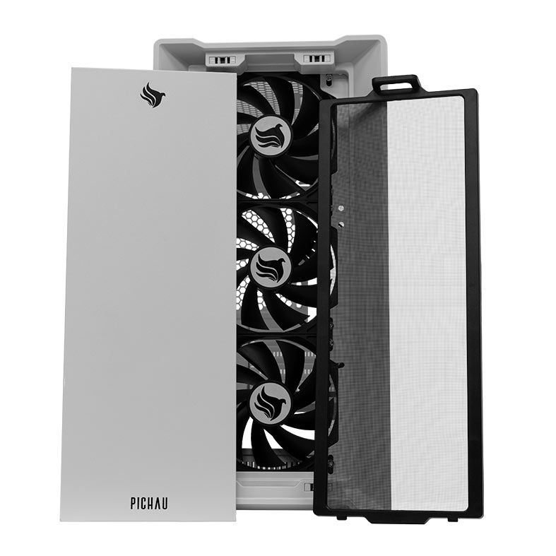 Gabinete Gamer Pichau HX550 W, Mid-Tower, Lateral de Vidro, Com 3 Fans, Branco, PG-HX55-WT01