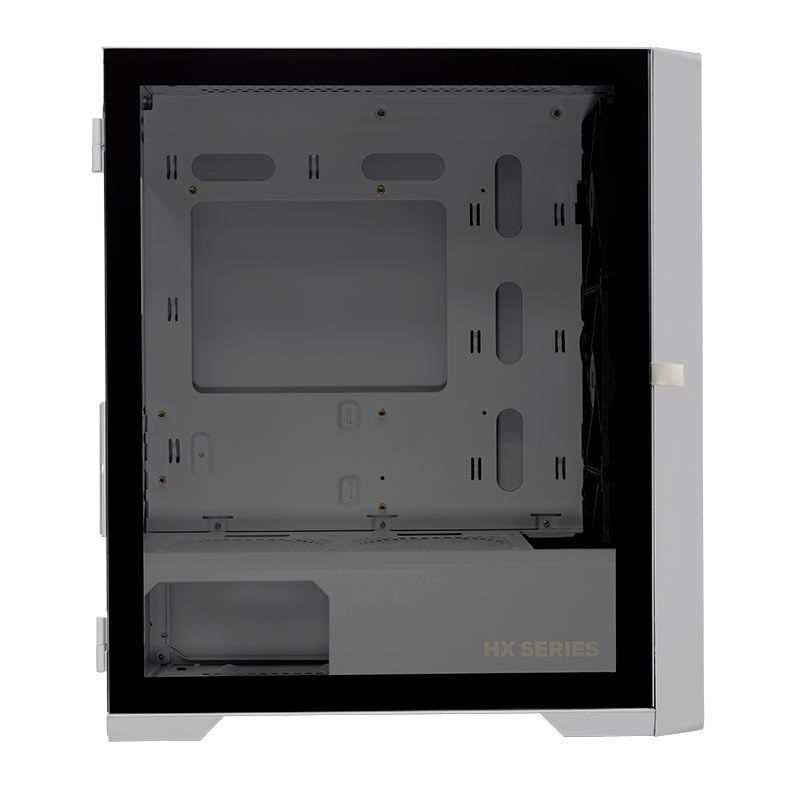 Gabinete Gamer Pichau HX550M, Mid-Tower, Lateral de Vidro, Com 3 Fans, Branco, PG-HX55M-WT01