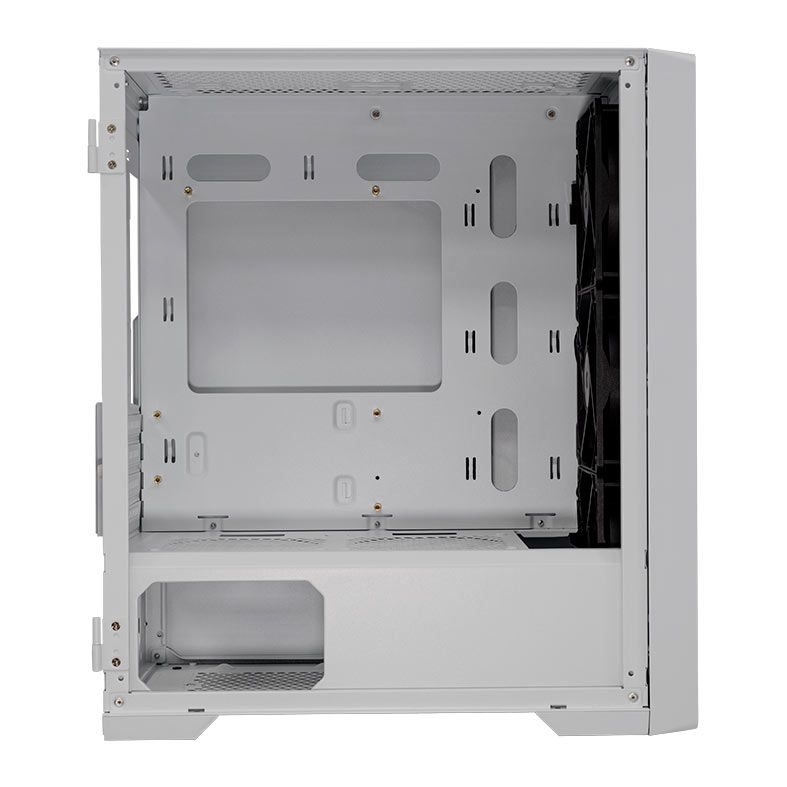 Gabinete Gamer Pichau HX550M, Mid-Tower, Lateral de Vidro, Com 3 Fans, Branco, PG-HX55M-WT01