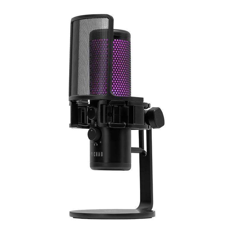 Microfone Pichau Izar Pro PFT, RGB, USB, Preto, PG-IZRPFT-RGB01