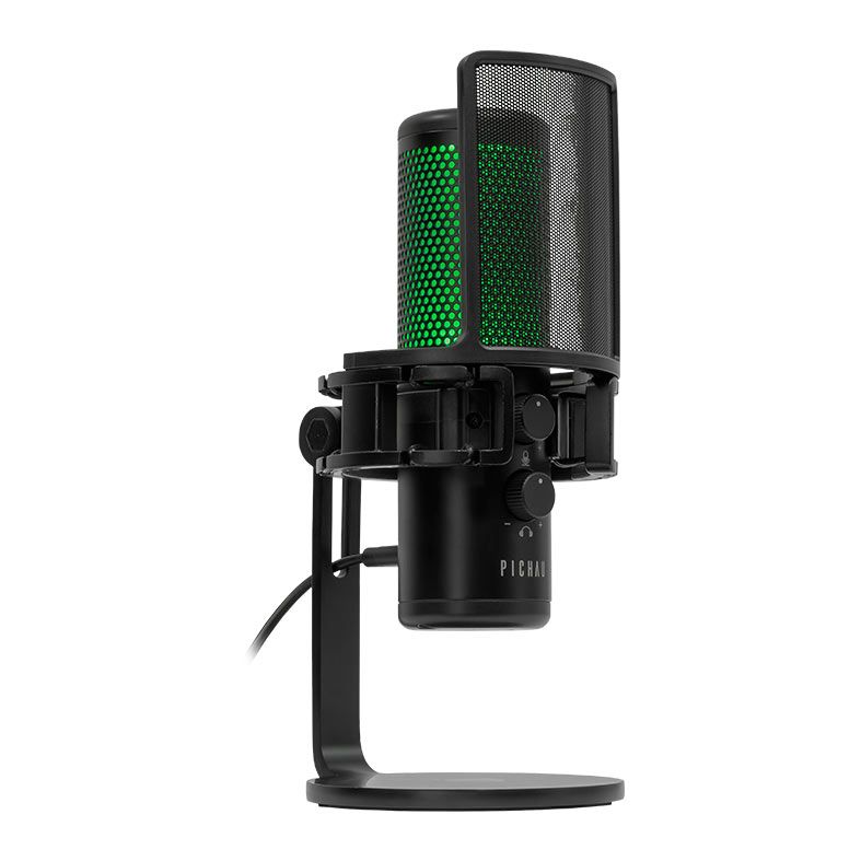 Microfone Pichau Izar Pro PFT, RGB, USB, Preto, PG-IZRPFT-RGB01