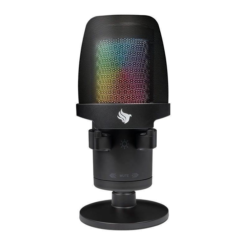 Microfone Pichau Izar V2 Pro PRV, RGB, USB, Preto, PG-IZRPRV-B02
