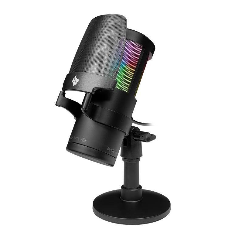 Microfone Pichau Izar V2 Pro PRV, RGB, USB, Preto, PG-IZRPRV-B02