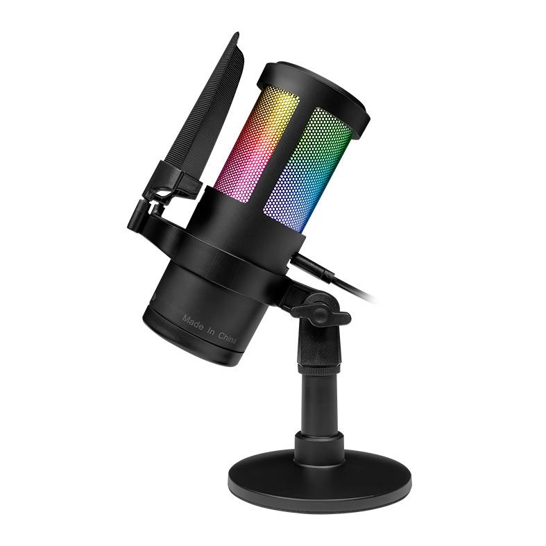 Microfone Pichau Izar V2 Pro PRV, RGB, USB, Preto, PG-IZRPRV-B02